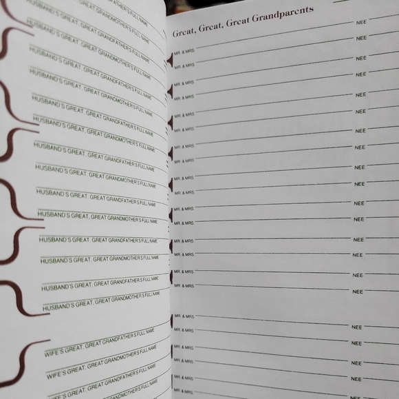 Our Family Tree Genealogy Book Hardcover journal for A History of Your Family - Picture 2 of 8